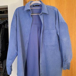 Blue zara xs button up